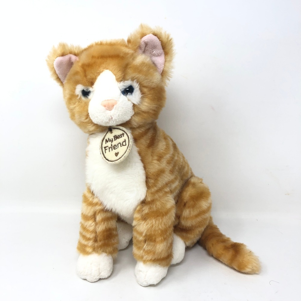 Hallmark Orange Tabby Cat Plush My Best‎ Friend 8" Stuffed Ginger Kitten
